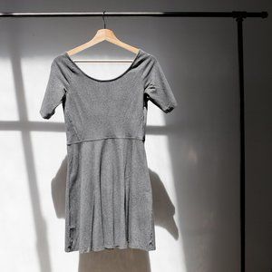Aritzia Lexington Salt & Pepper Wide Neck Dress